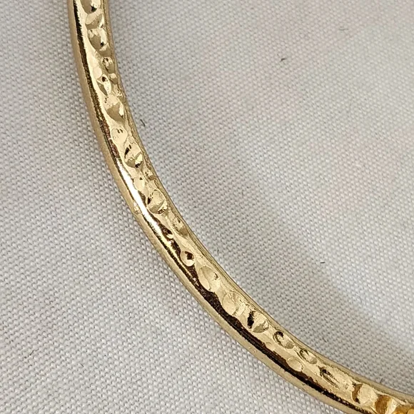 Gold Abstract Choker Necklace with Natural Turquoise Howlite Stones - Picture 5 of 8